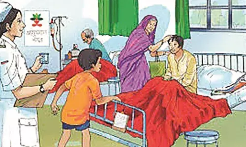 बारिश के साथ ही बीमारियों का प्रकोप,अस्पतालों में मरीजों की भीड़