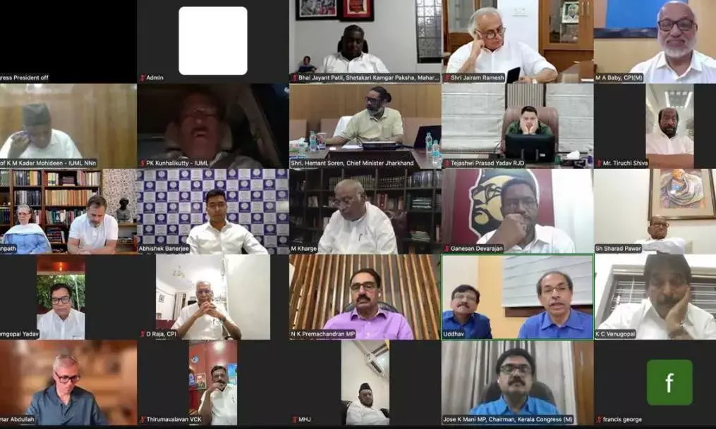इंडिया गठबंधन की हुई वर्चुअल मीटिंग, मानसून सत्र में मोदी सरकार को घेरने की तैयारी