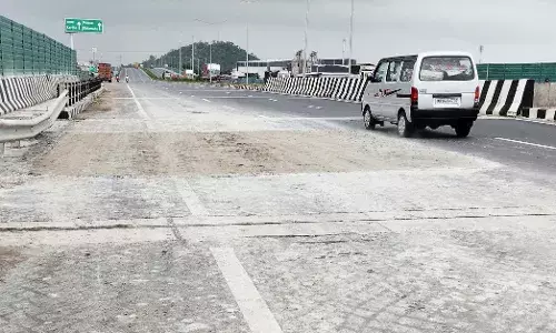 बायपास मार्ग का हाल,  लोकार्पण के बाद 13 दिन भी नहीं टिकी सड़क, अभी से धंसने लगी