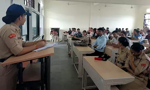 शासकीय कला एवं वाणिज्य (नवीन) महाविद्यालय में एनसीसी में प्रवेश लेने हेतु इच्छुक विद्यार्थियों हेतु ओरिएंटेशन कार्यक्रम का आयोजन