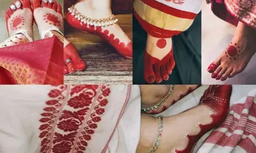हरियाली तीज में नहीं मिला है मेहंदी लगाने का समय, तो इन आलता डिजाइंस को अपनाएं, सुंदर दिखेंगे हाथ-पैर