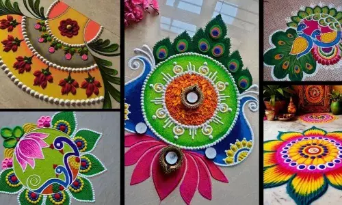 हरियाली तीज पर अपने घर के आंगन और मेन गेट को बनाना है खास, तो इन रंगोलियों से लें मदद