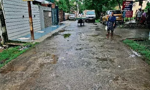 पहली ही बारिश में उधड़ गईं सीसी सड़कों की परतें, नागरिक परेशान