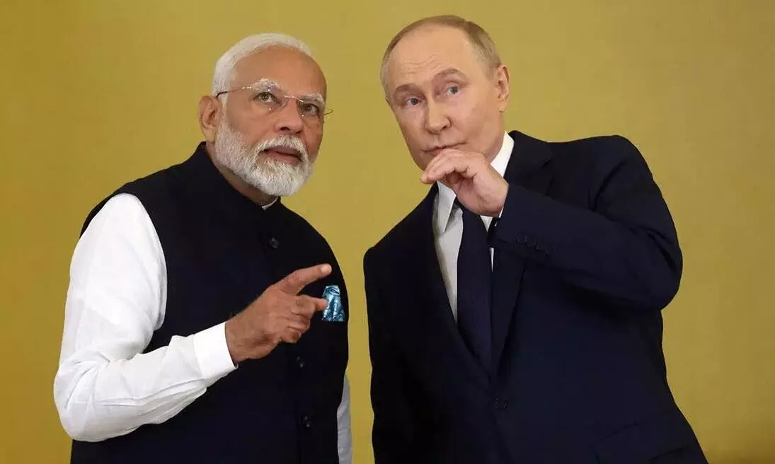 ट्रम्प टैरिफ विवाद के बीच पीएम मोदी ने पुतिन से की बात, बोले - भारत में स्वागत करने के लिए उत्सुक ट्रम्प टैरिफ विवाद के बीच पीएम मोदी ने पुतिन से की बात, बोले - भारत में स्वागत करने के लिए उत्सुक