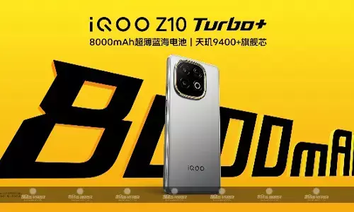 iQOO Z10 Turbo+ 5G मीडियाटेक डाइमेंसिटी 9400+ प्रोसेसर और 8000mAh बैटरी के साथ लॉन्च, जानिए कीमत और स्पेसिफिकेशन