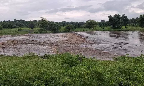 एकाएक बढ़ा सर्पा नदी का जलस्तर, बैल बहते-बहते बचा, खेत से घर लौट रहे किसान व मजदूर किनारे पर अटके एकाएक बढ़ा सर्पा नदी का जलस्तर, बैल बहते-बहते बचा, खेत से घर लौट रहे किसान व मजदूर किनारे पर अटके