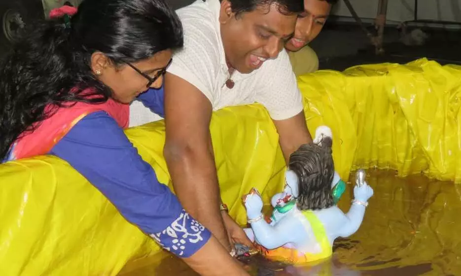 पांचवे दिन के गणेश विसर्जन के लिए 66 कृत्रिम टैंक तैयार, पर्यावरणपूरक गणेशोत्सव पांचवे दिन के गणेश विसर्जन के लिए 66 कृत्रिम टैंक तैयार, पर्यावरणपूरक गणेशोत्सव