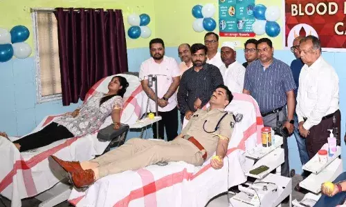 पुलिस ट्रैनिंग में डोनेशन कैंप में आरक्षकों ने किया रक्तदान, महिला आरक्षकों को मिली स्वास्थ्य सलाहा