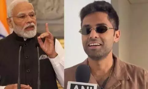 फ्रंटफुट पर बैटिंग कर रहे हमारे देश के लीडर, PM मोदी के ट्वीट को लेकर सूर्यकुमार यादव ने पाकिस्तान पर ली चुटकी फ्रंटफुट पर बैटिंग कर रहे हमारे देश के लीडर, PM मोदी के ट्वीट को लेकर सूर्यकुमार यादव ने पाकिस्तान पर ली चुटकी