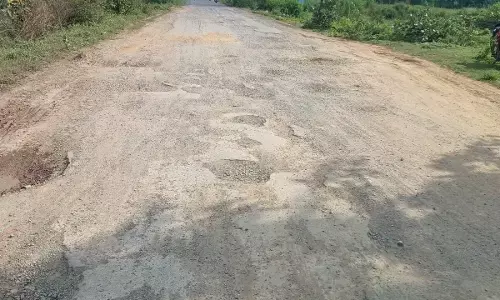 रैपुरा से मोहन्द्रा तक सड़क बनी जानलेवा, गढ्ढों में सड़क खोजते लोग