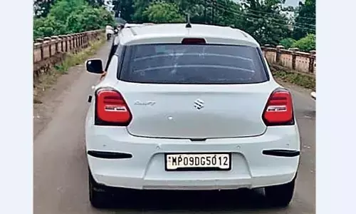 पुल के ऊपर बेलगाम गति से भागती रही काली फिल्म लगी कार