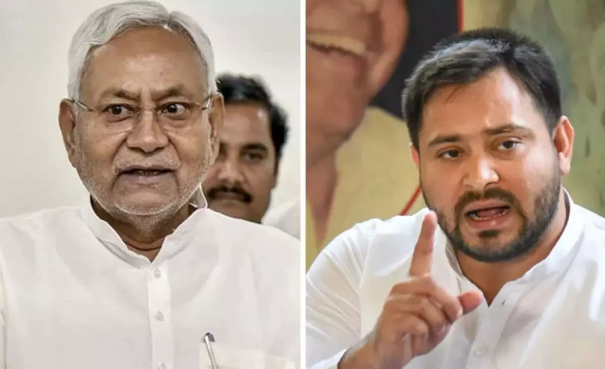 JDU में साढ़े तीन लोग ले रहे निर्णय…, तेजस्वी यादव ने CM नीतीश कुमार पर साधा निशाना, JDU चीफ के आखिरी चुनाव होने का किया दावा JDU में साढ़े तीन लोग ले रहे निर्णय…, तेजस्वी यादव ने CM नीतीश कुमार पर साधा निशाना, JDU चीफ के आखिरी चुनाव होने का किया दावा