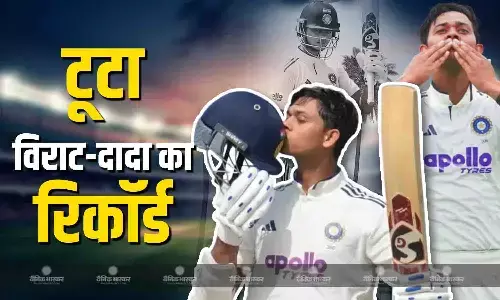 यशस्वी जायसवाल ने 7वां टेस्ट शतक लगाकर एक झटके में छोड़ा कोहली, गांगुली का रिकॉर्ड, ये रिकॉर्ड भी किया अपने नाम यशस्वी जायसवाल ने 7वां टेस्ट शतक लगाकर एक झटके में छोड़ा कोहली, गांगुली का रिकॉर्ड, ये रिकॉर्ड भी किया अपने नाम
