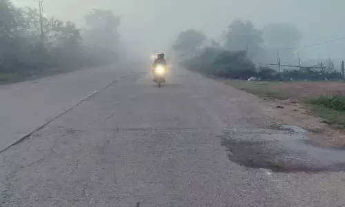 शाहनगर में कोहरे की दस्तक, सुस्त हुई वाहनों की रफ्तार शाहनगर में कोहरे की दस्तक, सुस्त हुई वाहनों की रफ्तार