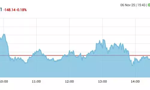 सेंसेक्स में 148 अंकों की गिरावट, निफ्टी 25510 से नीचे बंद हुआ सेंसेक्स में 148 अंकों की गिरावट, निफ्टी 25510 से नीचे बंद हुआ