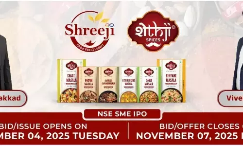 श्रीजी ग्लोबल एफएमसीजी लिमिटेड कंपनी ने Rs 85 करोड़ के IPO की घोषणा की, 7 नवंबर तक चलेगी बीड श्रीजी ग्लोबल एफएमसीजी लिमिटेड कंपनी ने Rs 85 करोड़ के IPO की घोषणा की, 7 नवंबर तक चलेगी बीड