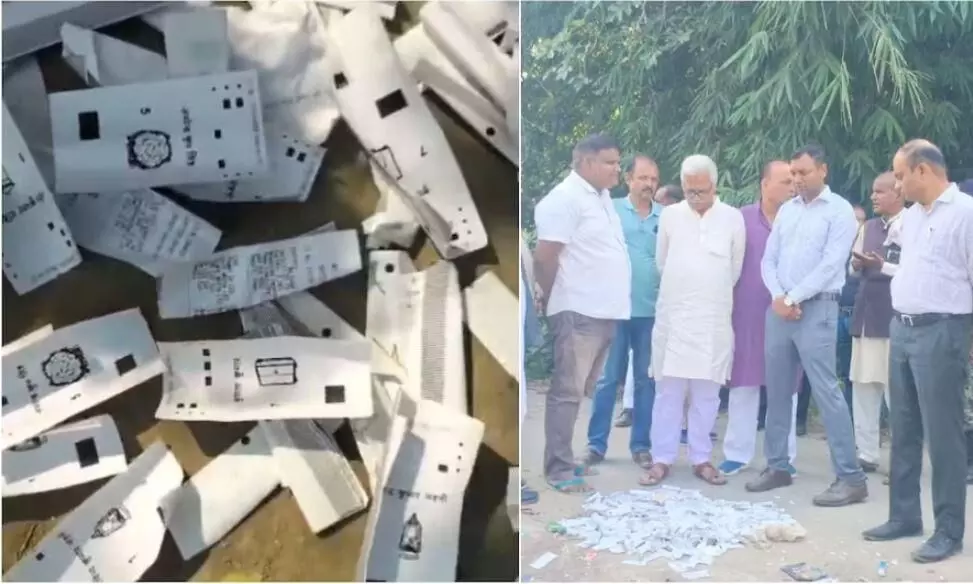 बिहार के समस्तीपुर में सड़क पर भिखरी मिलीं VVPAT पर्चियां, मचा हड़कंप, RJD ने चुनाव आयोग को निशाने पर लिया