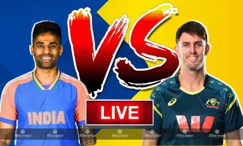 ऑस्ट्रेलिया ने टॉस जीता, पहले बैटिंग कर रहा भारत, तिलक वर्मा की जगह रिंकू सिंह प्लेइंग-11 में शामिल ऑस्ट्रेलिया ने टॉस जीता, पहले बैटिंग कर रहा भारत, तिलक वर्मा की जगह रिंकू सिंह प्लेइंग-11 में शामिल