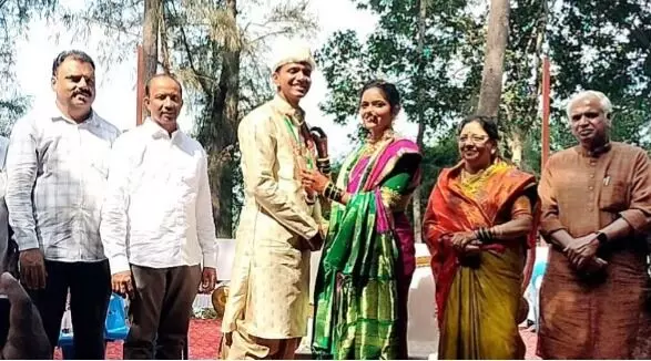 लेफ्टिनेंट कमांडर हर्षवर्धन और प्रियंका ने रचा क्रांति प्रेरणा विवाह