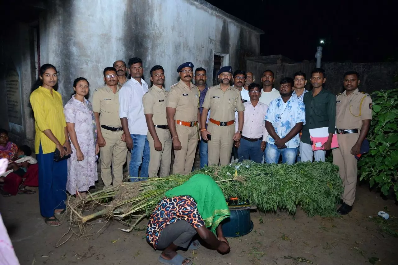 घर के आंगन में ही शुरू कर दी थी गांजा की खेती