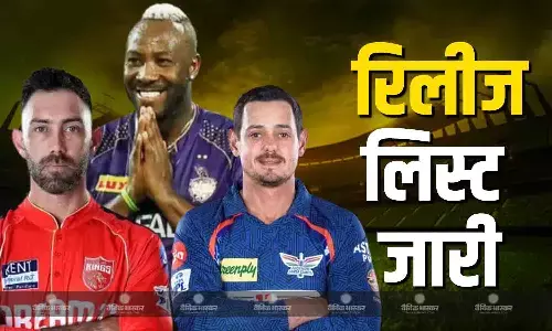 टीमों ने जारी की रिटेंशन लिस्ट, रसेल की केकेआर से तो मैक्सवेल की पंजाब किंग्स से हुई छुट्टी टीमों ने जारी की रिटेंशन लिस्ट, रसेल की केकेआर से तो मैक्सवेल की पंजाब किंग्स से हुई छुट्टी