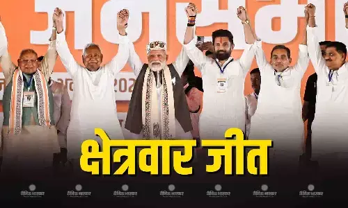 चुनावी नतीजों में एनडीए की प्रचंड जीत, हर प्रमंडल में महागठंबधन से निकला आगे चुनावी नतीजों में एनडीए की प्रचंड जीत, हर प्रमंडल में महागठंबधन से निकला आगे