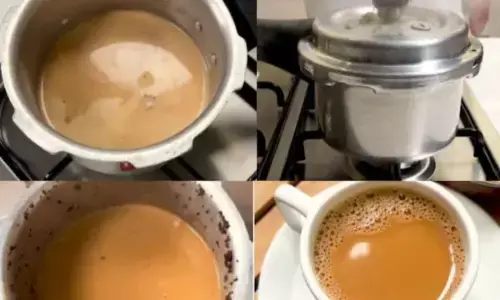 कुकर में सब्जी की जगह उबाली चाय, सारी सामग्री डालकर लगा दी सीटी, वायरल हो रहा वीडियो कुकर में सब्जी की जगह उबाली चाय, सारी सामग्री डालकर लगा दी सीटी, वायरल हो रहा वीडियो