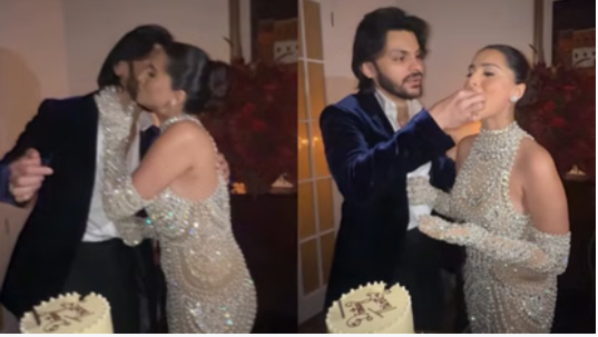 तारा सुतारिया ने रूमर्ड बॉयफ्रेंड वीर पहाड़िया को किया किस, बर्थ डे सेलिब्रेशन में साथ काटा केक, वायरल हो रही है तस्वीरें