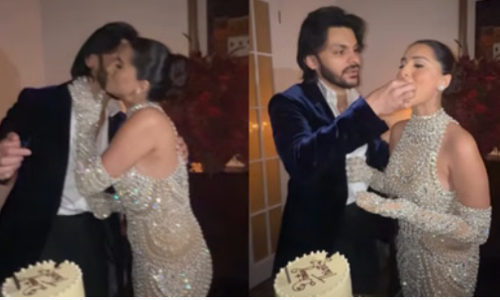 तारा सुतारिया ने रूमर्ड बॉयफ्रेंड वीर पहाड़िया को किया किस, बर्थ डे सेलिब्रेशन में साथ काटा केक, वायरल हो रही है तस्वीरें