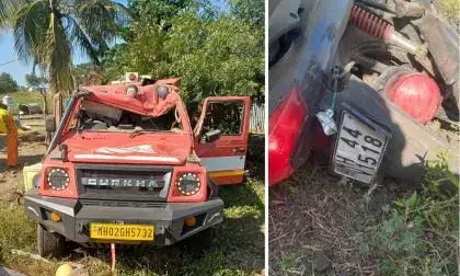 उपमुख्यमंत्री पवार के काफिले ने बाइक को मारी टक्कर, 4 घायल