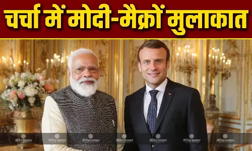 प्रधानमंत्री नरेंद्र मोदी और फ्रांस के राष्ट्रपति इमैनुएल मैक्रों की दक्षिण अफ्रीका के जोहान्सबर्ग में हुई मुलाकात , कई अहम मुद्दों पर हुई चर्चा