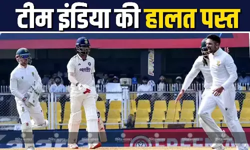 गुवाहाटी टेस्ट में टीम इंडिया की हालत खराब, 201 रन पर सिमटी, यानसन ने झटके 6 विकेट, साउथ अफ्रीका की 314 रन हुई