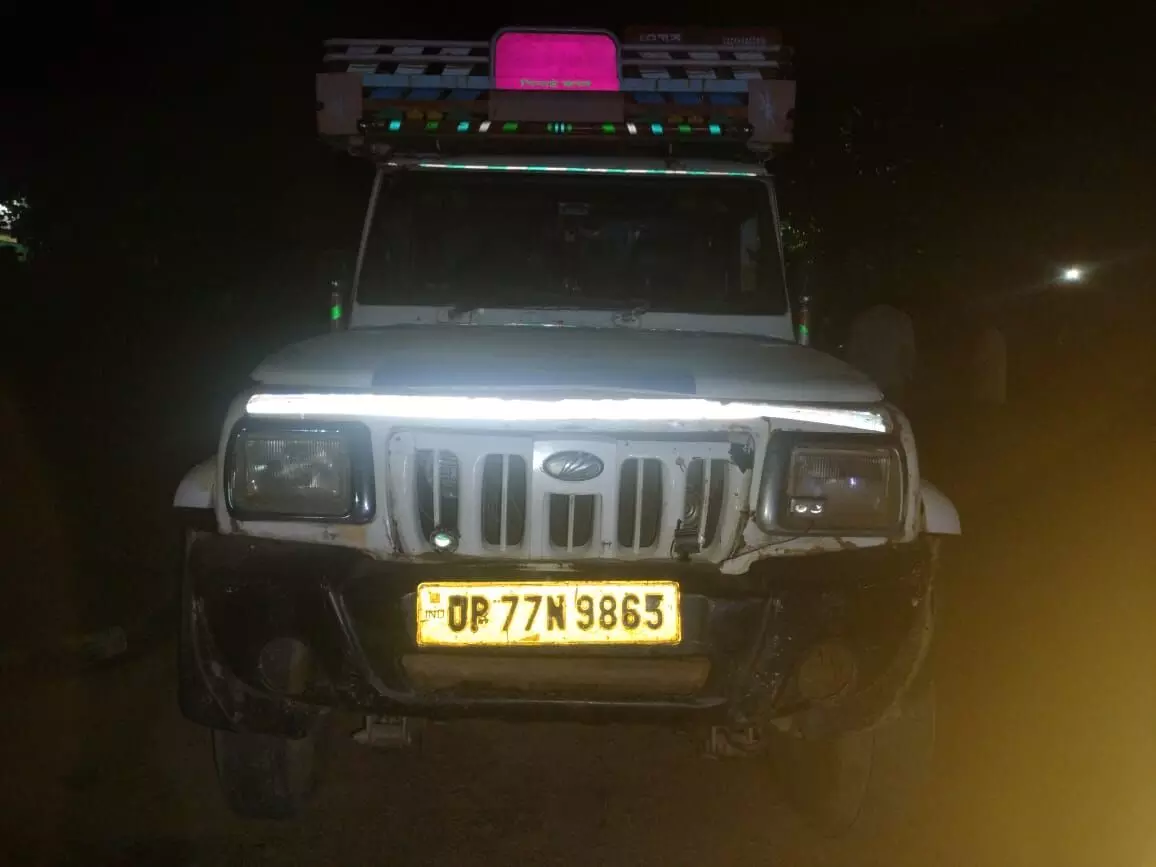 खैर की लकडी का अवैध परिवहन करते हुए पिकअप वाहन को वन विभाग की टीम ने किया जप्त