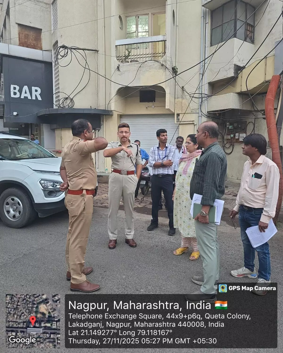 ऑन स्ट्रीट पार्किग के लिए अतिरिक्त आयुक्त ने किया सर्वेक्षण