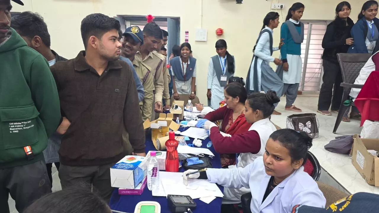 महाविद्यालय में हेल्थ एण्ड वेलनेस के तहत किया गया स्वास्थ्य शिविर का आयोजन