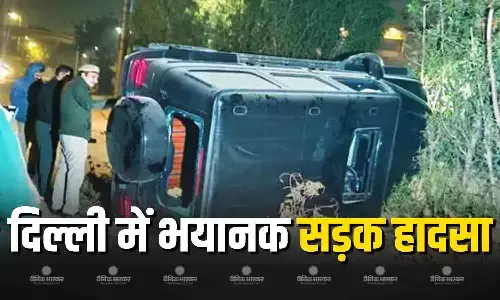तेज रफ्तार मर्सिडीज का बिगड़ा बैलेंस, 3 लोगों को रौंद खंभे से टकराई, 1 की मौत, वसंत कुंज में दर्दनाक दुर्घटना