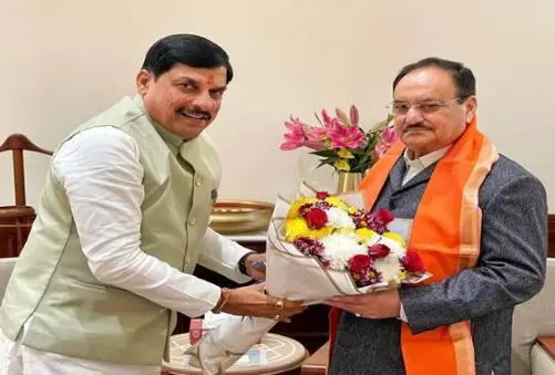 मुख्यमंत्री डॉ. यादव ने केंद्रीय स्वास्थ्य मंत्री नड्डा से की भेंट मुख्यमंत्री डॉ. यादव ने केंद्रीय स्वास्थ्य मंत्री नड्डा से की भेंट