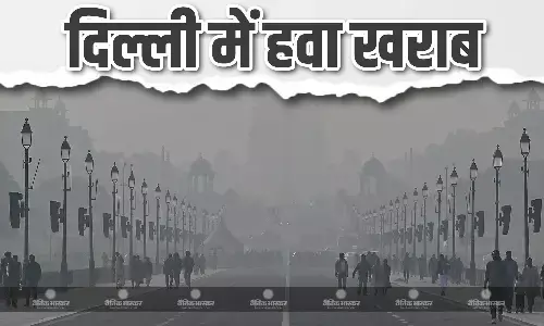 DND फ्लाईवे और आस-पास के इलाकों में स्मॉग की मोटी परत छाई,  दृश्यता कम AQI गंभीर