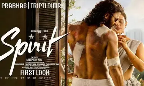 बदन पर पट्टियां, हाथ में शराब, फिल्म स्पिरिट से प्रभास और तृप्ति का फर्स्ट लुक आया सामवे, इंटेंस लुक ने मचा बवाल