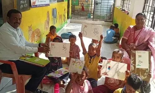 लातूर जिले में चित्रकला और निबंध प्रतियोगिताओं में विद्यार्थियों ने लिया हिस्सा, शिक्षा विभाग का जनजागरण अभियान