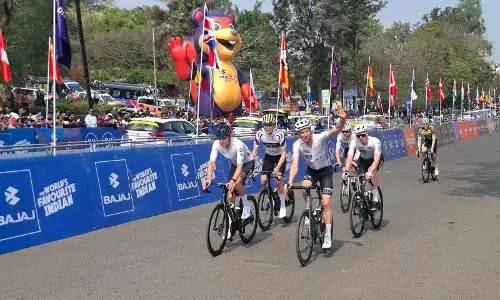 सासवड से शुरू हुआ पुणे इंटरनेशनल ग्रैंड टूर साइकिल स्पर्धा का तीसरा चरण