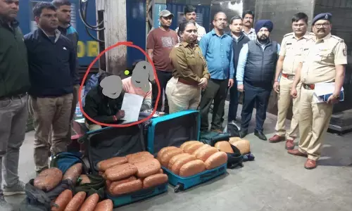 हावड़ा–मुंबई मेल एक्सप्रेस से अंतर्राज्यीय गांजा तस्करी का पर्दाफाश