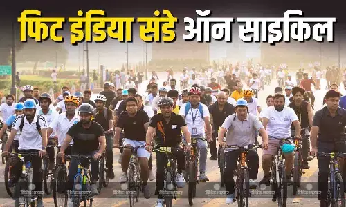 राजस्थान के अलवर में केंद्रीय पर्यावरण मंत्री भूपेंद्र यादव ने संडे साइकिल में लिया हिस्सा