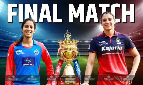 दिल्ली की धमाकेदार बैटिंग, खिताबी मुकाबले में बेंगुलुर को दिया 204 रन का विशाल टारगेट, कप्तान जेमिमा रॉड्रिग्ज की फिफ्टी