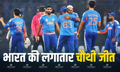 भारतीय टीम ने वर्ल्ड कप में जीता चौका, नीदरलैंड ने 17 रनों से हारा मैच, शिवम दुबे-वरुण चक्रवर्ती बने जीत के हीरो