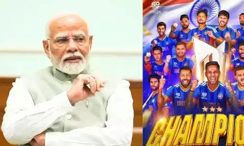 शाबाश टीम इंडिया...हर भारतीय का दिल गर्व से भर दिया, टी20 वर्ल्डकप में टीम इंडिया ऐतिहासिक जीत पर बोले पीएम मोदी शाबाश टीम इंडिया...हर भारतीय का दिल गर्व से भर दिया, टी20 वर्ल्डकप में टीम इंडिया ऐतिहासिक जीत पर बोले पीएम मोदी