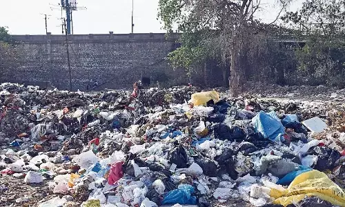 शास्त्री ब्रिज के किनारे हो रही कचरे की डंपिंग, कई बार लग चुकी है आग