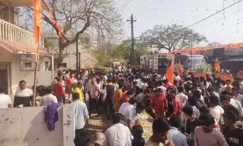 भगवामय हुई धर्मनगरी पन्ना, प्रभात फेरी में उमड़ रहा जनसैलाब