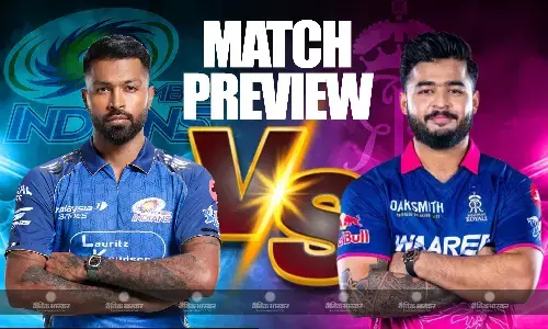 MI शानदार कमबैक के लिए तैयार, RR भी दिखाएगी दम, जानें दोनों टीमों के हेड टू हेड रिकॉर्ड के साथ पिच रिपोर्ट तक सब कुछ MI शानदार कमबैक के लिए तैयार, RR भी दिखाएगी दम, जानें दोनों टीमों के हेड टू हेड रिकॉर्ड के साथ पिच रिपोर्ट तक सब कुछ