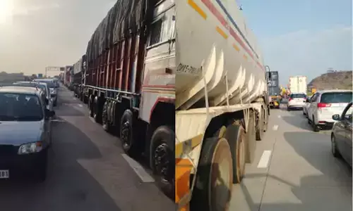 गैस रिसाव से थमी समृद्धि महामार्ग की रफ्तार, 25 किलोमीटर तक वाहनों की लगी लंबी कतारें